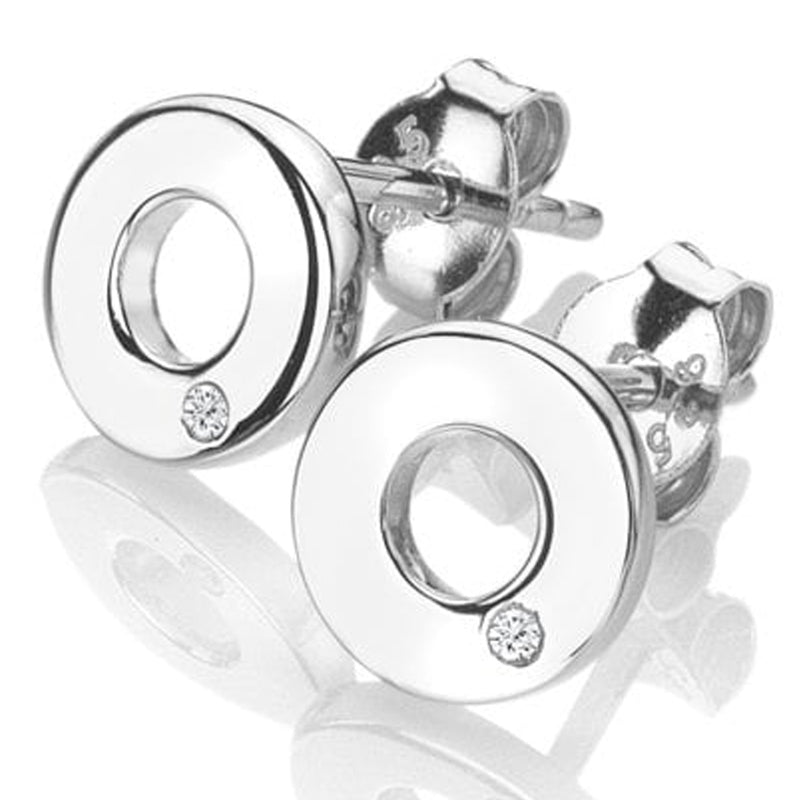 Hot Diamonds Silver Amulets Circle Earrings DE709