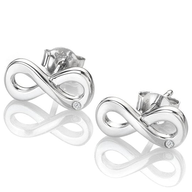 Hot Diamonds Silver Amulets Infinity Earrings DE710