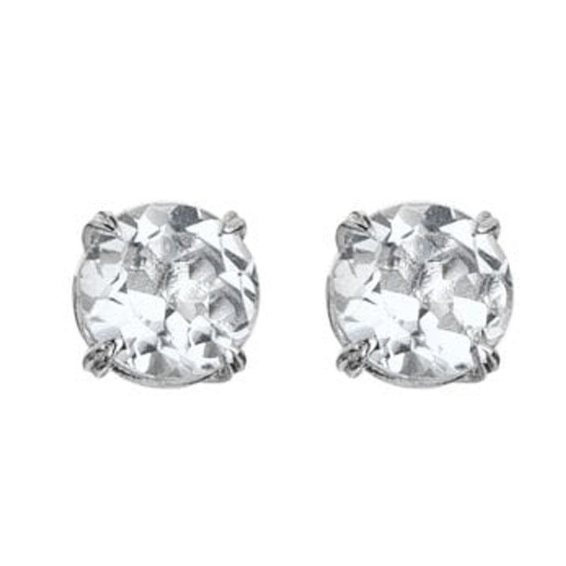 Hot Diamonds Silver White Topaz Solitaire Earrings DE728