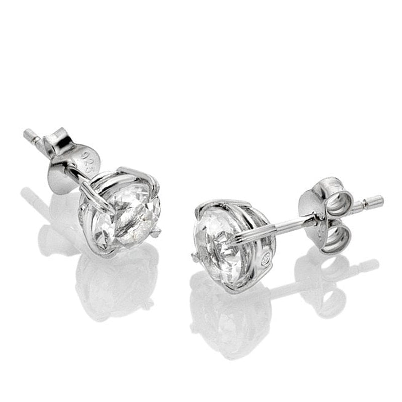 Hot Diamonds Silver White Topaz Solitaire Earrings DE728