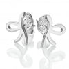 Hot Diamonds Ribbon Bow Stud Earrings DE730