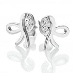 Hot Diamonds Ribbon Bow Stud Earrings DE730