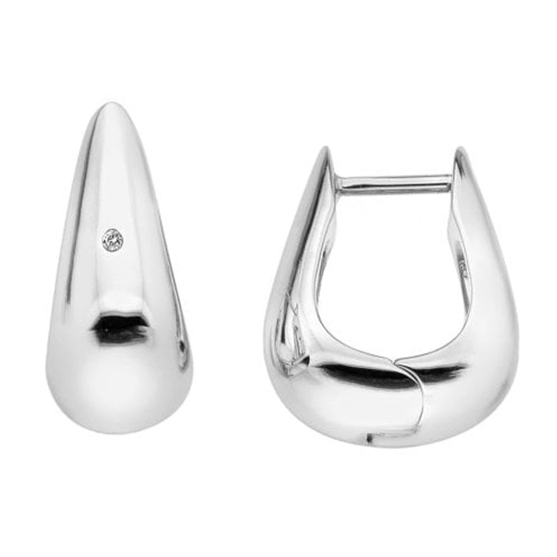 Hot Diamonds Sterling Silver Soul Huggie Hoop Earrings DE793