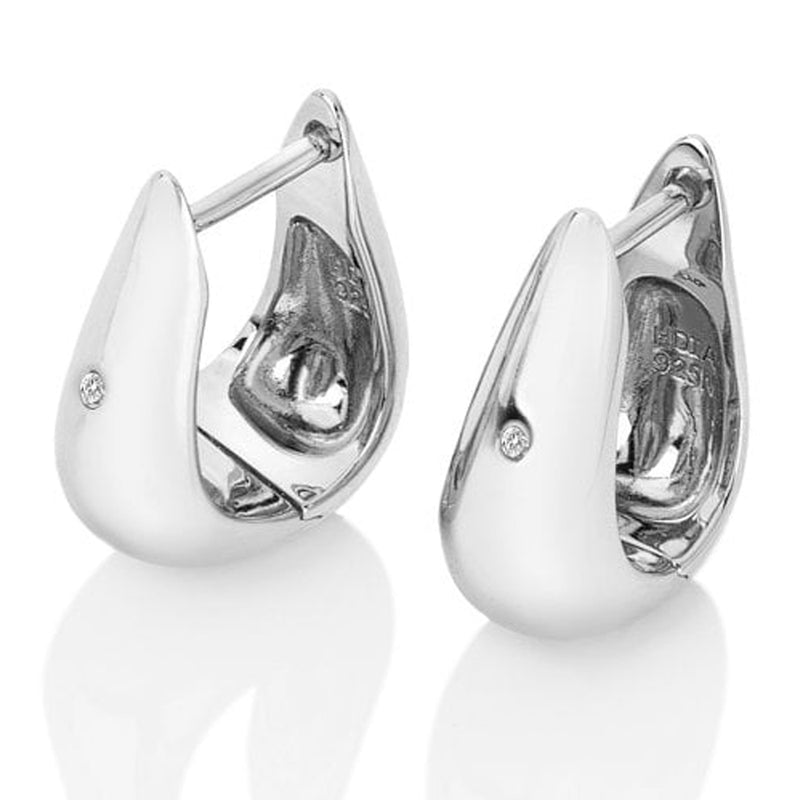Hot Diamonds Sterling Silver Soul Huggie Hoop Earrings DE793