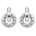 Hot Diamonds Silver Willow Rope Earrings DE804