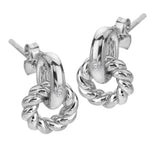 Hot Diamonds Silver Willow Rope Earrings DE804