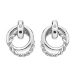 Hot Diamonds Silver Willow Rope Earrings DE805