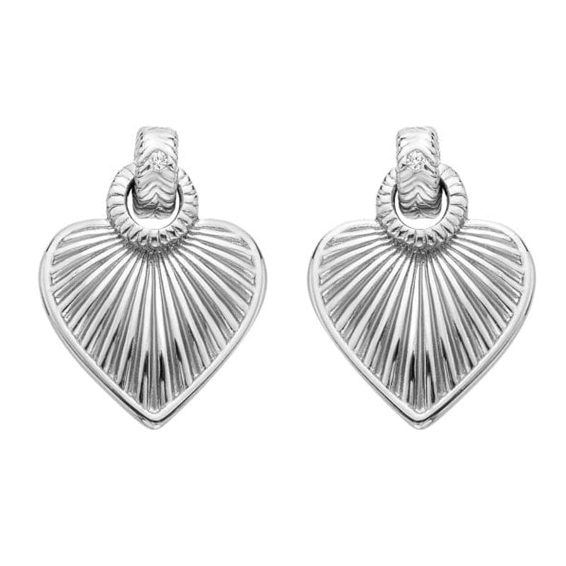 Hot Diamonds Silver Essence Heart Stud Earrings DE820