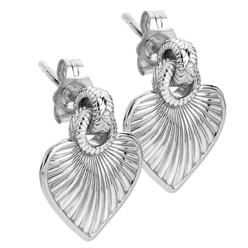Hot Diamonds Silver Essence Heart Stud Earrings DE820