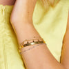 Hot Diamonds Tasha Ghouri Gold Tone Leaf Droplet Bracelet DL687