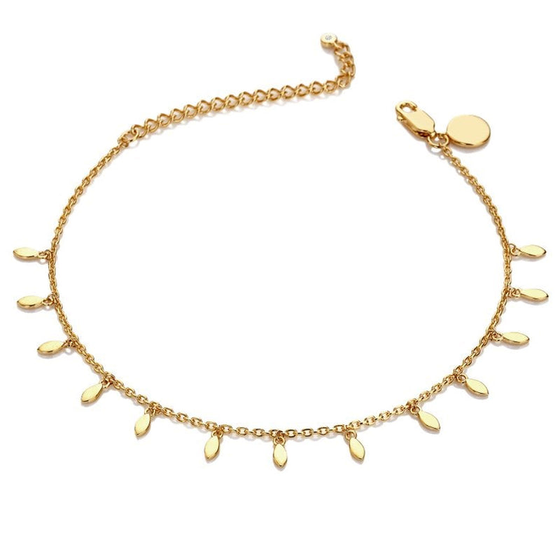 Hot Diamonds Tasha Ghouri Gold Tone Leaf Droplet Bracelet DL687