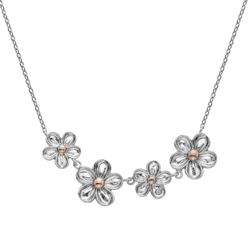 Hot Diamonds Forget Me Not Sterling Silver Necklace DN140