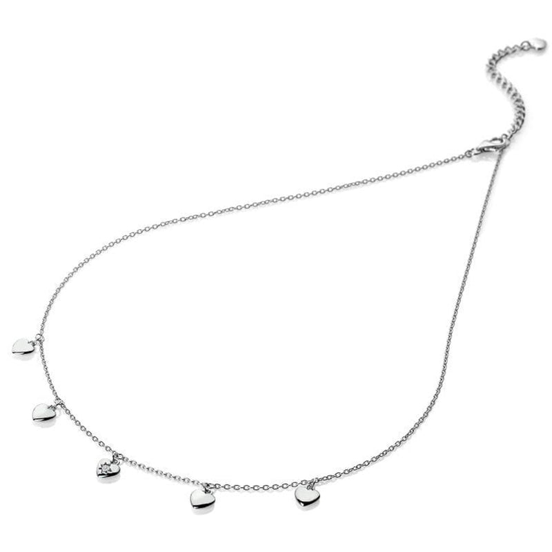 Hot Diamonds Sterling Silver Heart Choker Necklace DN160