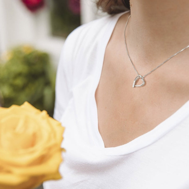 Hot Diamonds Sterling Silver Romantic Heart Pendant DP100