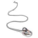 Hot Diamonds Silver Rose Gold Accents Eternal Pendant Necklace DP373