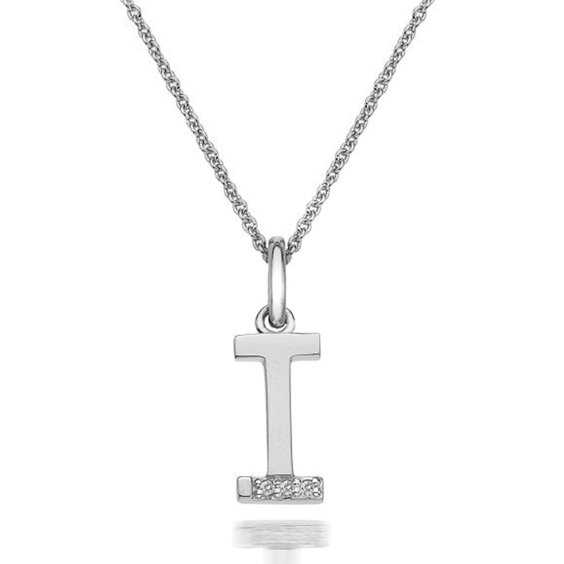 Hot Diamonds Silver Initial I Pendant Necklace DP409
