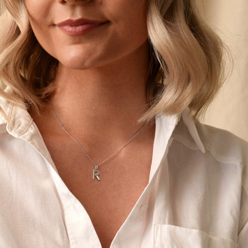 Hot Diamonds Sterling Silver Initial R Micro Pendant DP418