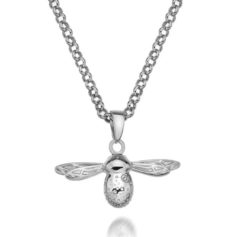 Hot Diamonds Sterling Silver Natural Bee Pendant & Chain DP565