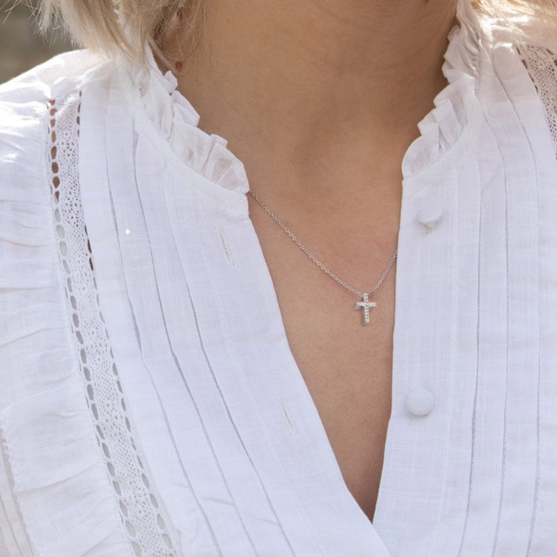 Hot Diamonds Sterling Silver Striking Cross Pendant DP696