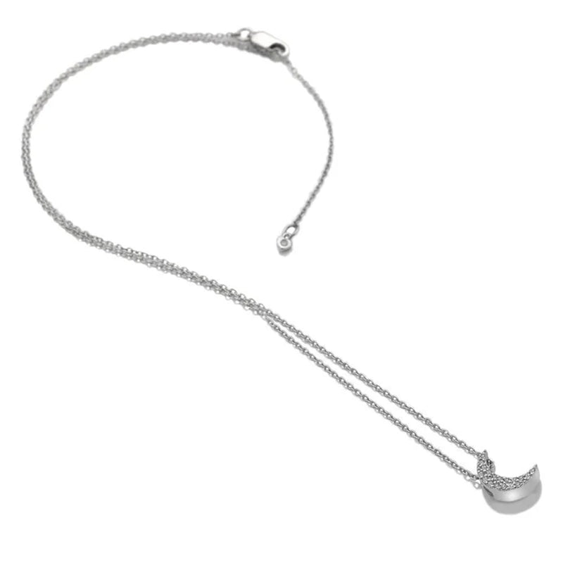 Hot Diamonds Sterling Silver Bliss Striking Crescent Pendant & Chain DP698