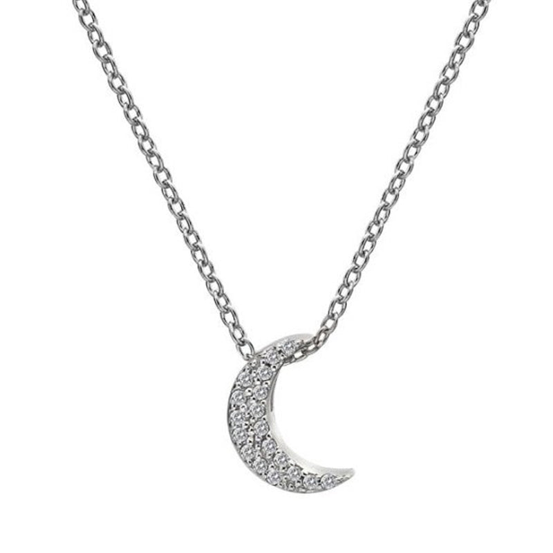 Hot Diamonds Sterling Silver Bliss Striking Crescent Pendant & Chain DP698