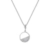 Hot Diamonds Sterling Silver Horizon White Topaz Circle Pendant & Chain DP766