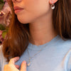 Hot Diamonds Sterling Silver Horizon White Topaz Circle Pendant & Chain DP766
