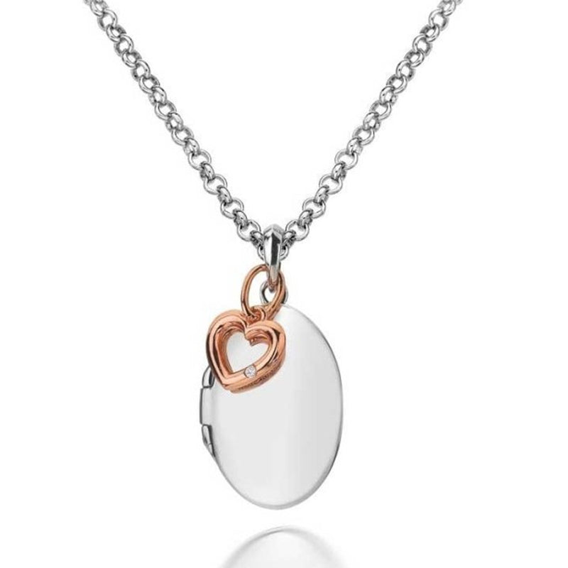 Hot Diamonds Sterling Silver Heart Locket Necklace DP881