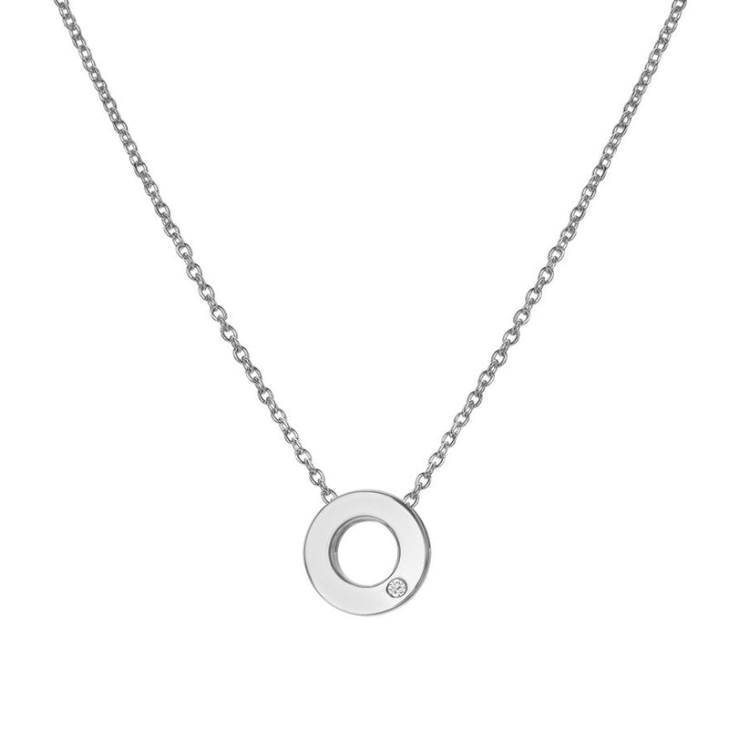 Hot Diamonds Silver Amulets Circle Pendant Necklace DP892