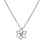 Hot Diamonds Silver Amulets Flower Pendant Necklace DP894