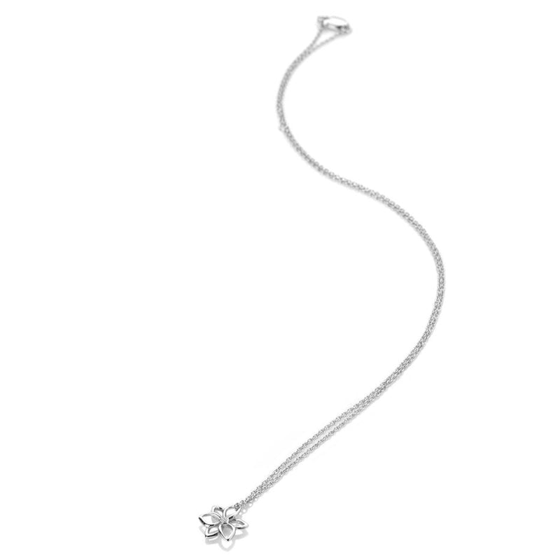 Hot Diamonds Silver Amulets Flower Pendant Necklace DP894