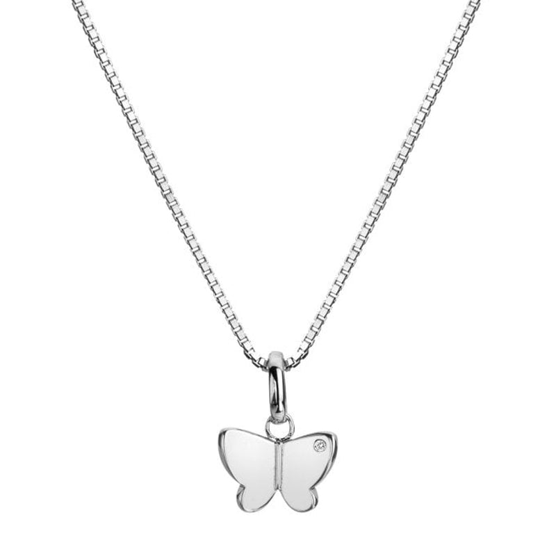 Hot Diamonds Sterling Silver Butterfly Pendant Necklace DP911