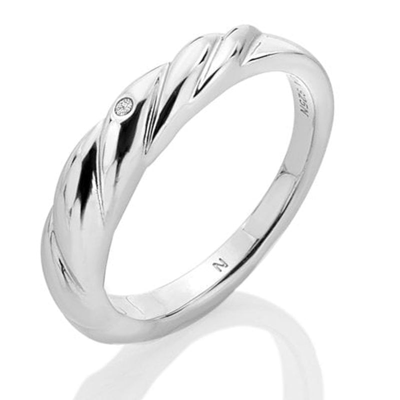 Hot Diamonds Silver Twist Ring DP238