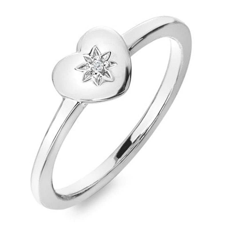 Hot Diamonds Silver Heart Ring DR241
