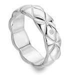Hot Diamonds White Topaz Quilted Ring DR260