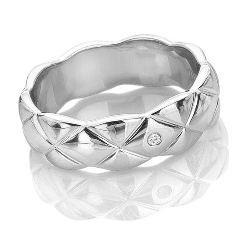Hot Diamonds White Topaz Quilted Ring DR260