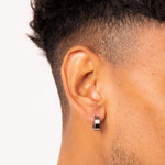 Fred Bennett Stainless Steel Brushed Huggie Earrings E2938