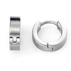 Fred Bennett Stainless Steel Brushed Huggie Earrings E2938