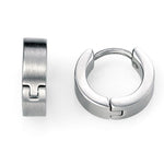 Fred Bennett Stainless Steel Brushed Huggie Earrings E2938