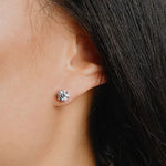 Diamonfire Silver Cubic Zirconia 1.50ct Solitaire Stud Earrings