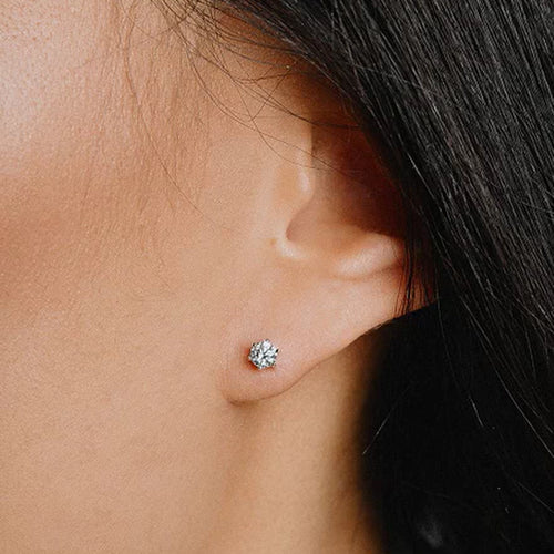 Diamonfire Silver Cubic Zirconia 0.75ct Solitaire Stud Earrings