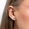 Diamonfire Silver 0.25ct Cubic Zirconia Bezel Set Solitaire Stud Earrings