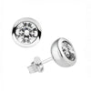 Diamonfire Silver 0.50ct Cubic Zirconia Bezel Set Solitaire Stud Earrings