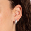 Diamonfire Silver Baguette & Brilliant Cut Cubic Zirconia Hoop Earrings