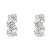 Diamonfire Silver Baguette & Brilliant Cut Cubic Zirconia Hoop Earrings