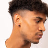 Fred Bennett Stainless Steel Black Circle Stud Earrings E6395