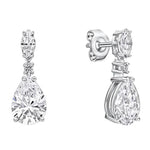 Diamonfire Silver Teardrop and Marquise Drop Earrings
