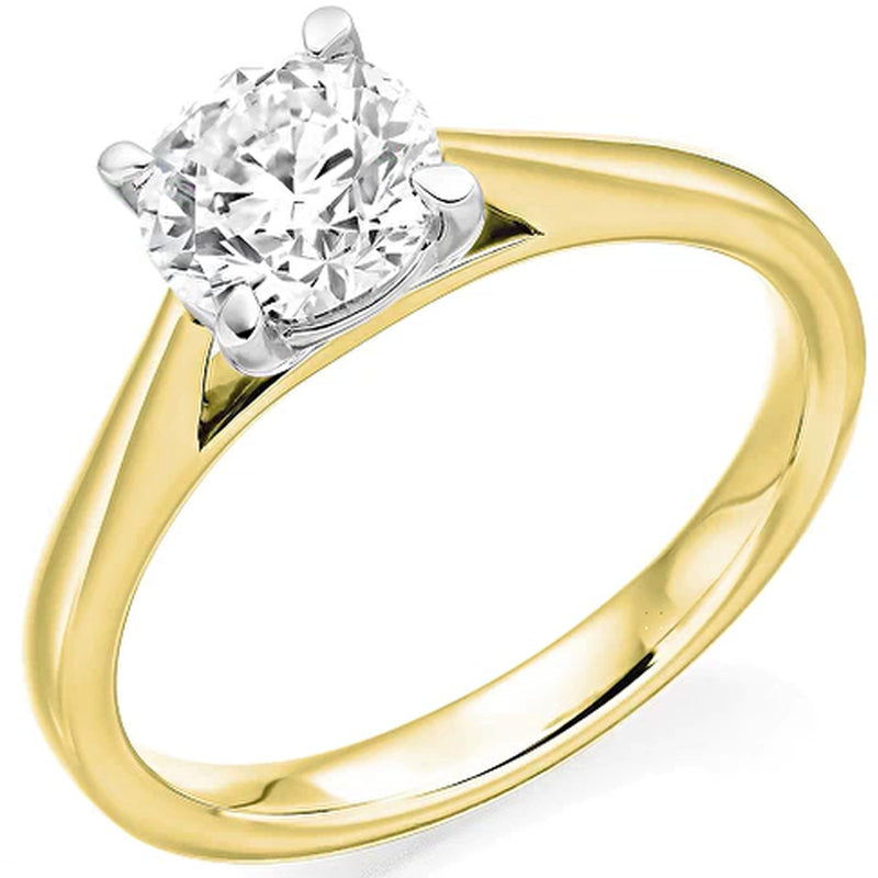 9ct Gold 1.00ct Round Brilliant Cut Diamond Solitaire Ring