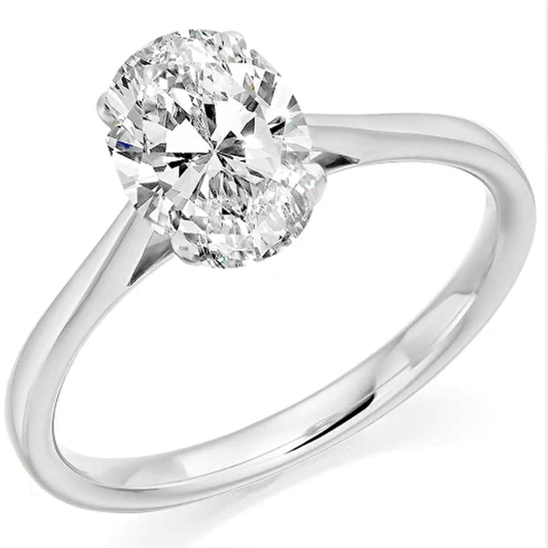 Platinum 1.03ct Oval Diamond Solitaire Ring