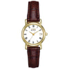 Citizen Ladies Gold Tone Brown Strap Eco-Drive Watch EW1272-01B